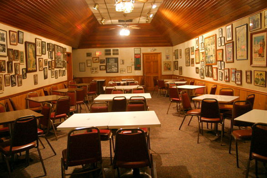 The banquet hall of Judy's D&G Restaurant in St. Joseph, Mo., was decorated with hundreds of examples of antique and vintage advertising. Image courtesy Dirk Soulis Auctions.